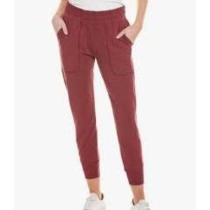 Cabi Training Jogger Pants Burgundy Style 413 Athleisure Activewear Size M